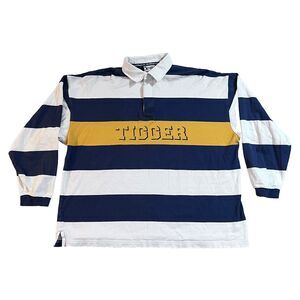 Vintage Tigger Rugby Polo Shirt Men's XL Walt Disney World 90's Y2K Striped